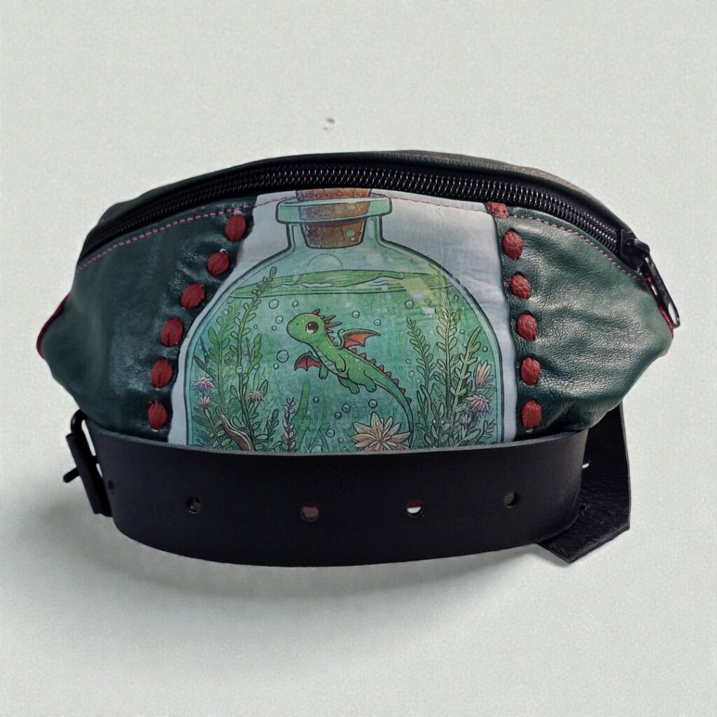 Smocza Tajemnica - nerka skórzana handmade